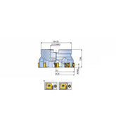 8D-TF90-R-12 90° Face mills with 8 cutting edges of double-sided Square inserts SQ 12 for general milling - Big-tools Industrial Supply Tools for Metal Cutting